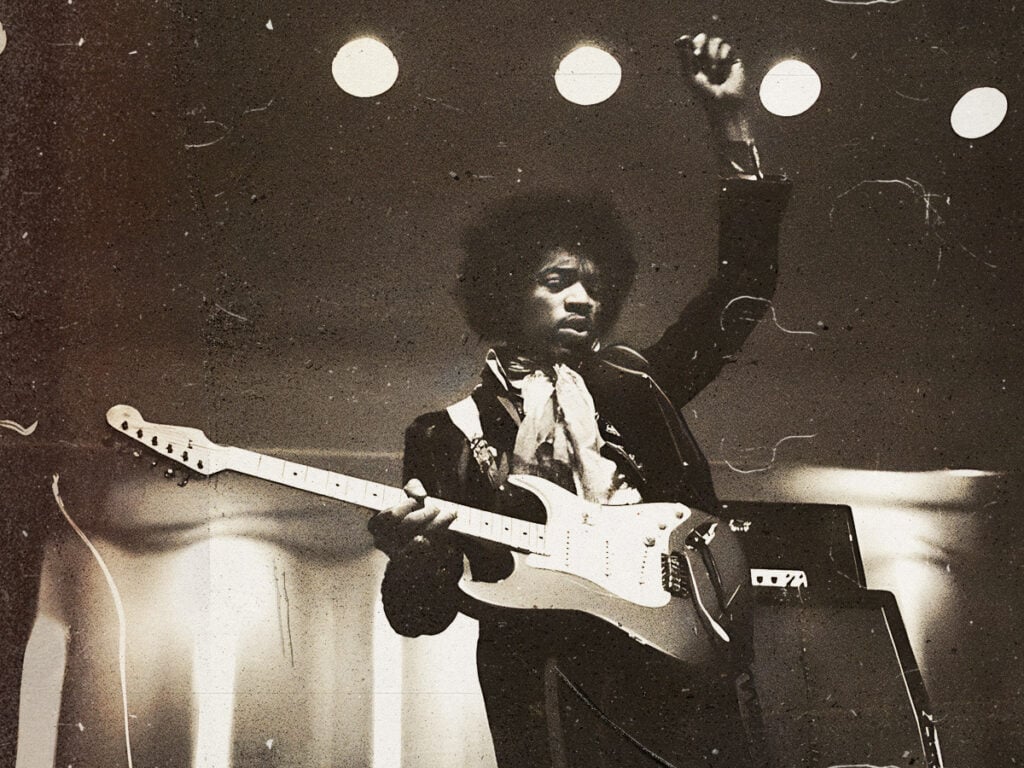 The Jimi Hendrix Experience performing at the Culture House, Helsinki, 1967