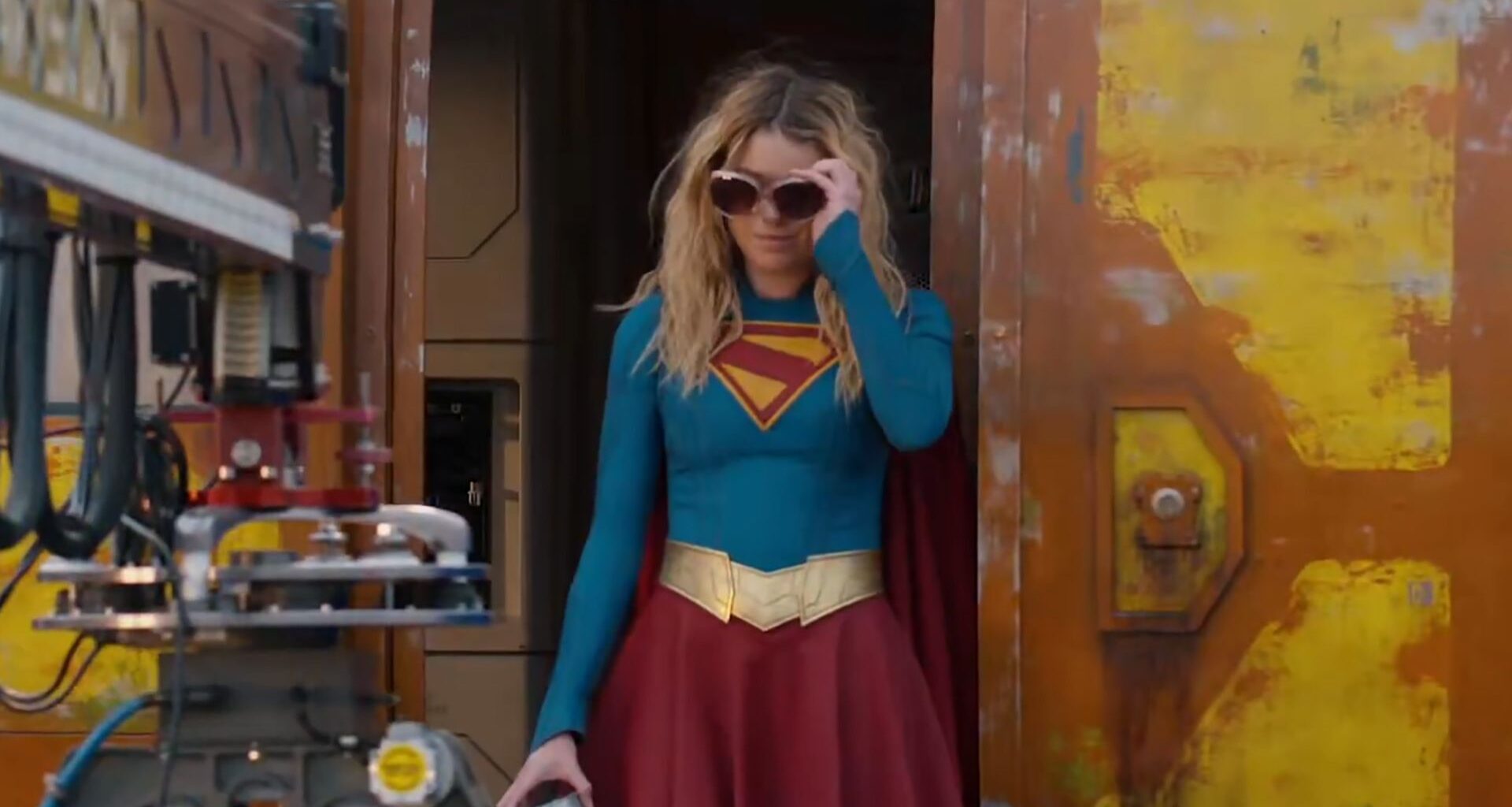 Milly Alcock as Supergirl in a behind the scenes featurette