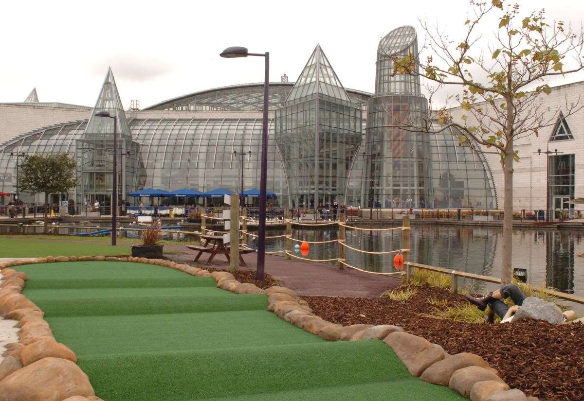 Plans for demolition of Pirate Cove Adventure Golf Course at Bluewater Shopping Centre in Greenhithe