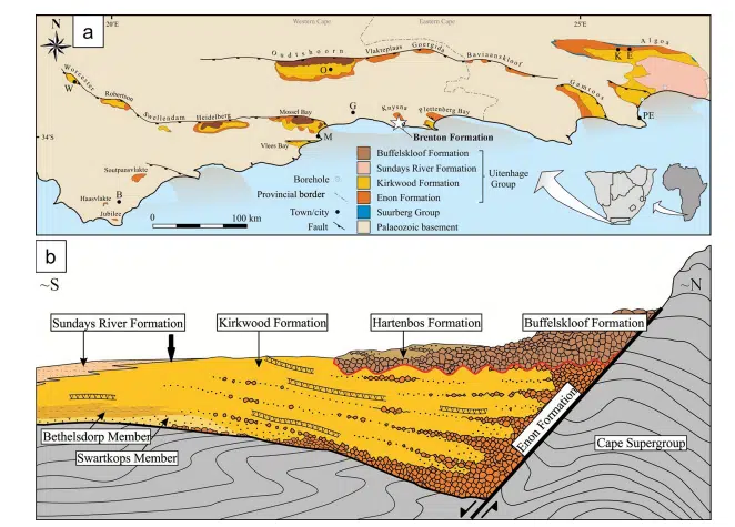 Map Showing The Location Of The Brenton Formation And Nearby Fossil Sites.