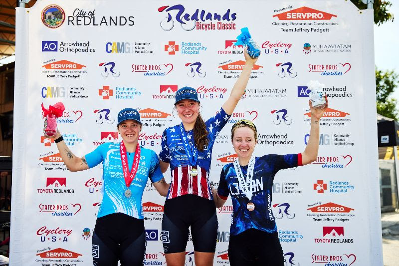 Pro women's stage 2 podium
