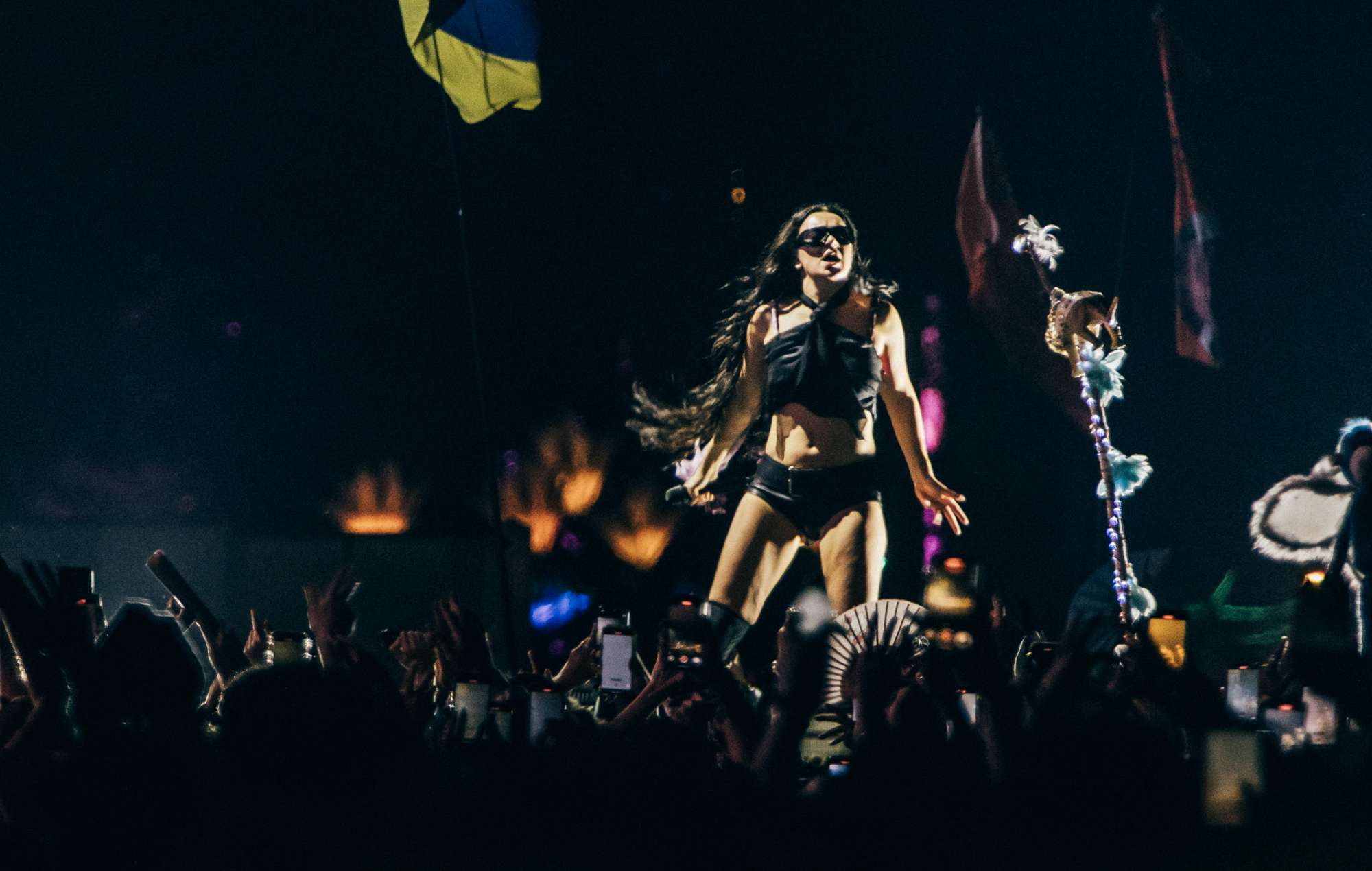 Charli XCX live at Glastonbury 2025, photo by Derek Bremner