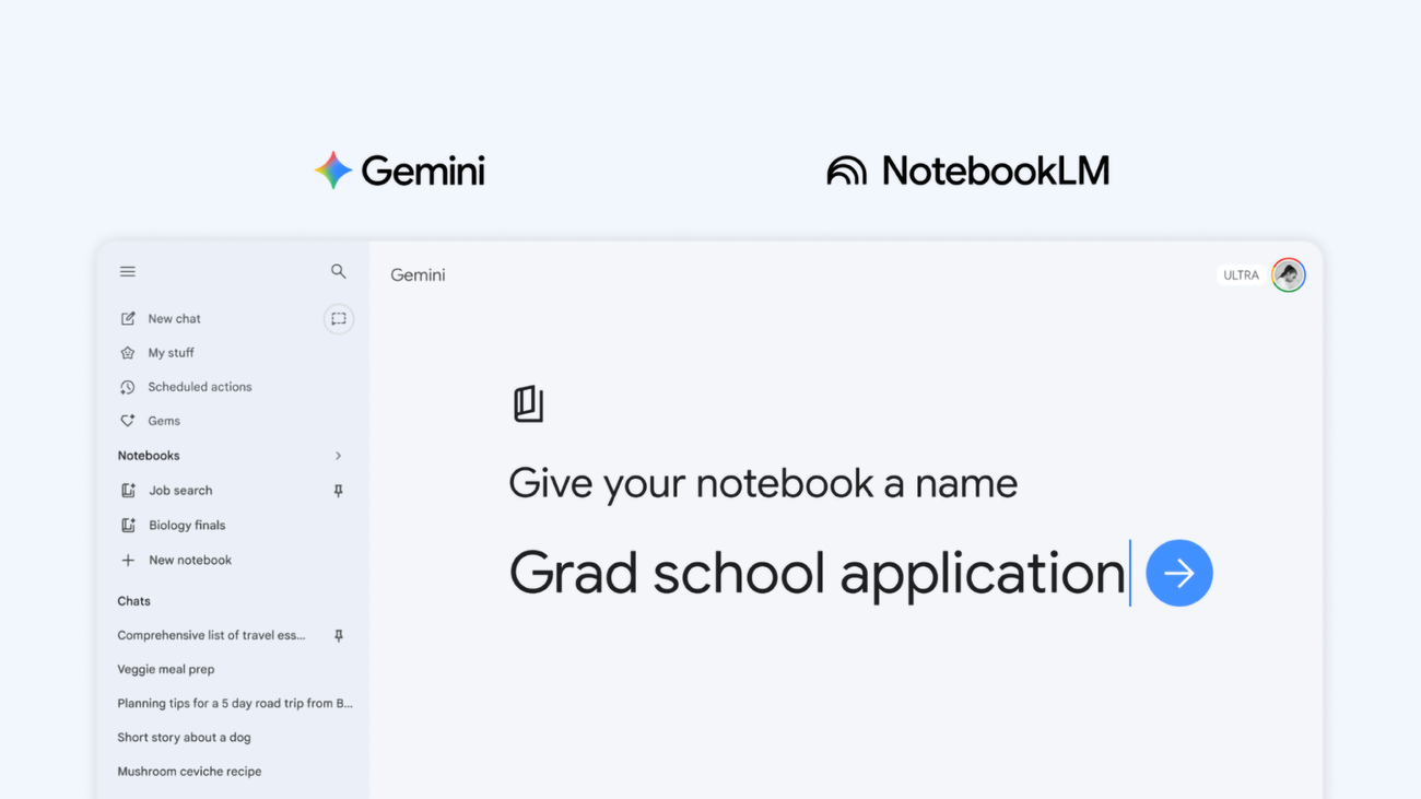 Google introduces Notebooks in Gemini, a project management tool synced with NotebookLM