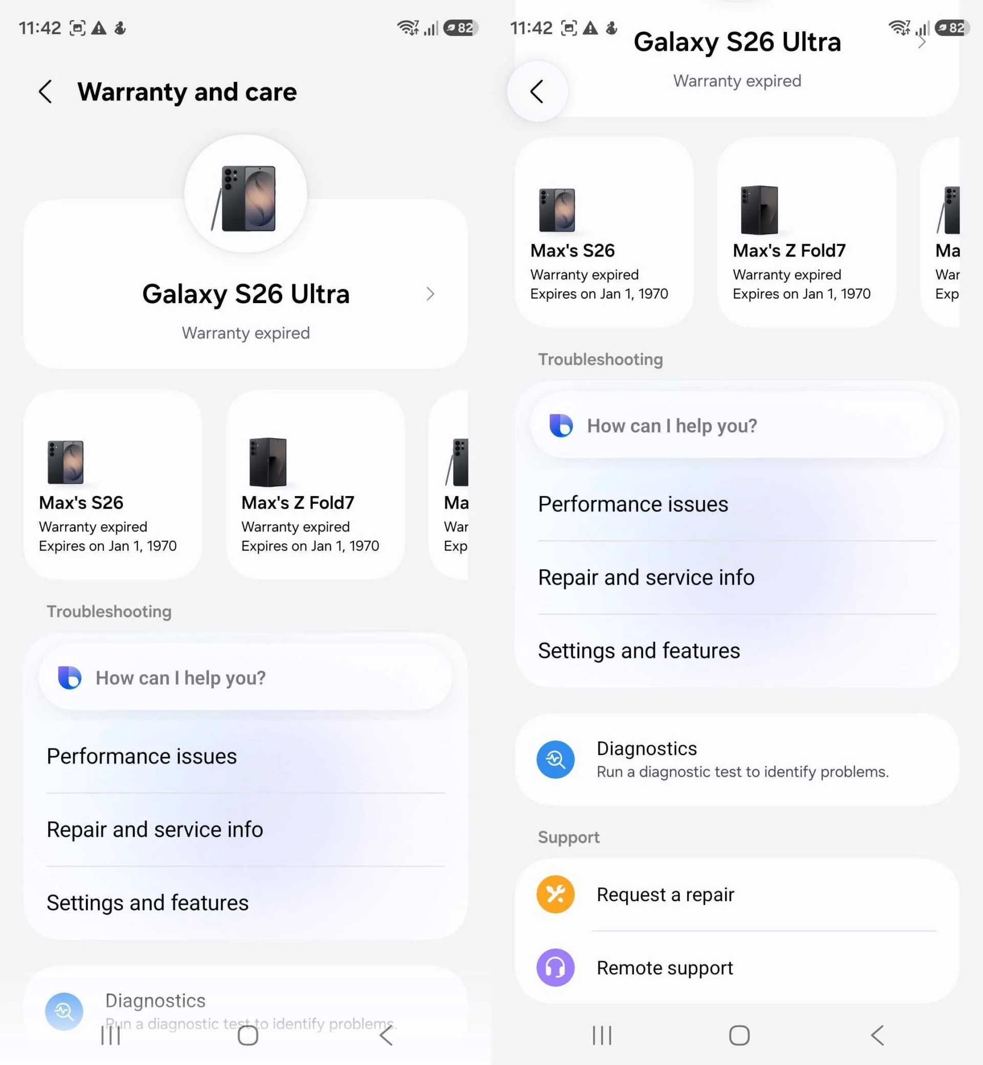 One UI 9 warranty and care 1920x2080