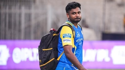 Chennai Super Kings' Sanju Samson during a practice session on the eve of the IPL 2026 match between Chennai Super Kings and Punjab Kings (PTI)