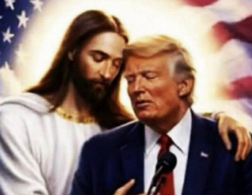 Trump shared an AI-generated image of Jesus hugging him