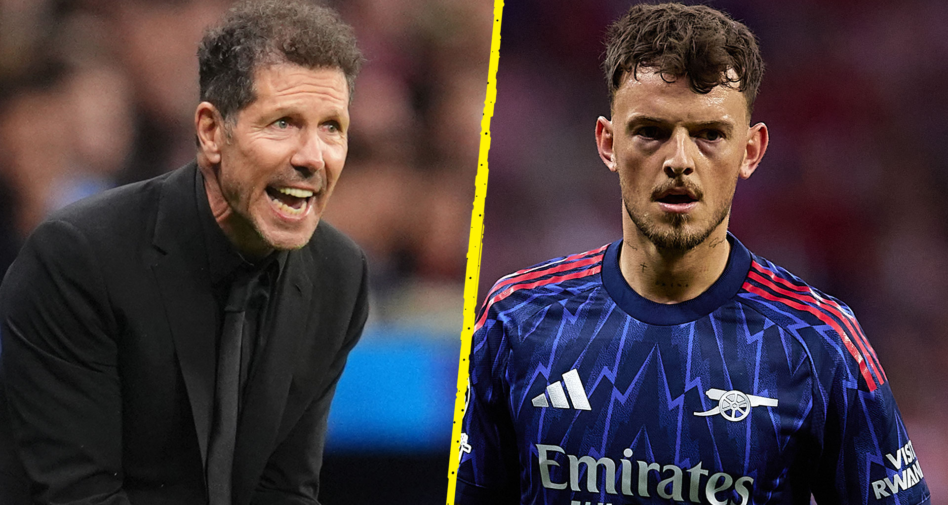 Ben White and Diego Simeone get into intense confrontation down tunnel over badge row