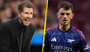 Ben White and Diego Simeone get into intense confrontation down tunnel over badge row