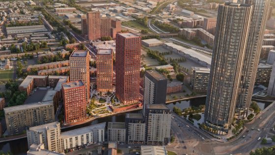 DLA submits 800-home Salford riverside tower project