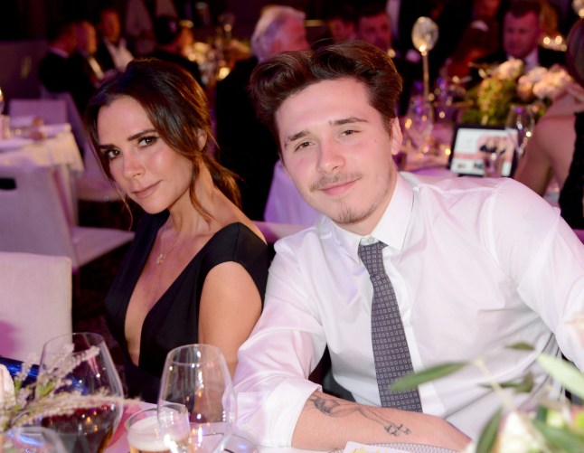Mandatory Credit: Photo by Richard Young/Shutterstock (9959044co) Victoria Beckham and Brooklyn Beckham The Global Gift Gala, London, UK - 02 Nov 2018