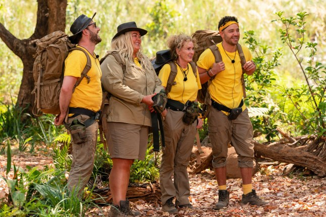 Editorial use only Mandatory Credit: Photo by ITV/Shutterstock (16821834a) The Petrifying Plunge - Seann Walsh, Gemma Collins, Beverley Callard and Adam Thomas 'I'm A Celebrity... Get Me Out Of Here! South Africa', TV show, Series 2, Episode 4 - 09 Apr 2026