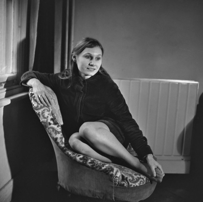 English actress Angela Pleasence, the daughter of actor Donald Pleasence