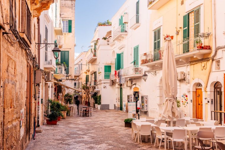 Monopoli in Puglia is a place of pretty streets and great wine (Photo: Alexander Spatari/Getty)