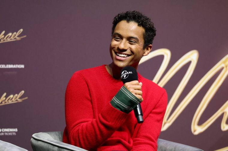 BERLIN, GERMANY - APRIL 11: Jaafar Jackson speaks onstage during the ???Bringing MICHAEL to the Screen