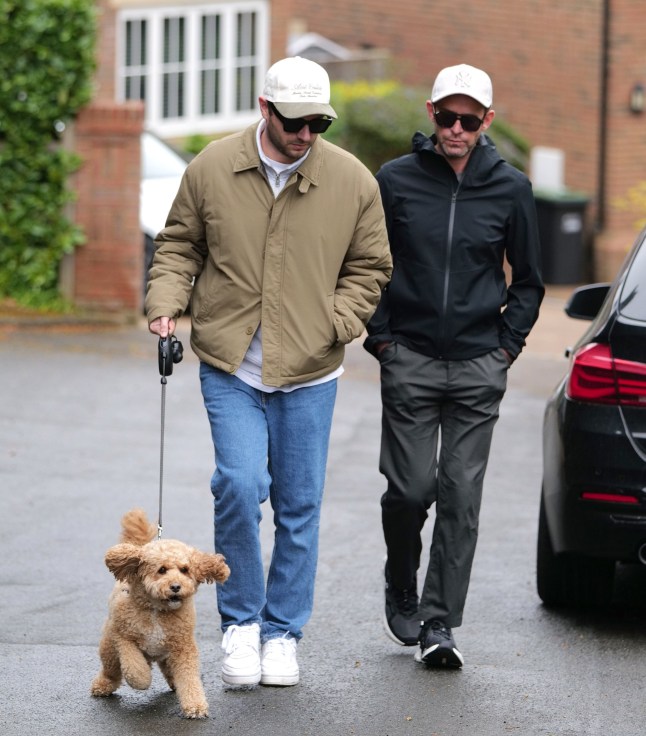 W8media. W8media Scott Mills . Former BBC radio D.J Scott Mills seen with Jos partner out walking their dog today after a two week holiday . 15/04/2026.