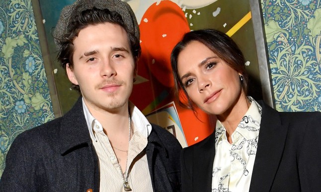 LONDON, ENGLAND - FEBRUARY 17: Brooklyn and Victoria Beckham attend the Victoria Beckham x YouTube Fashion & Beauty After Party at London Fashion Week hosted by Derek Blasberg and David Beckham, at Marks Club on February 17, 2019 in London, England. (Photo by Victor Boyko/Getty Images for YouTube)