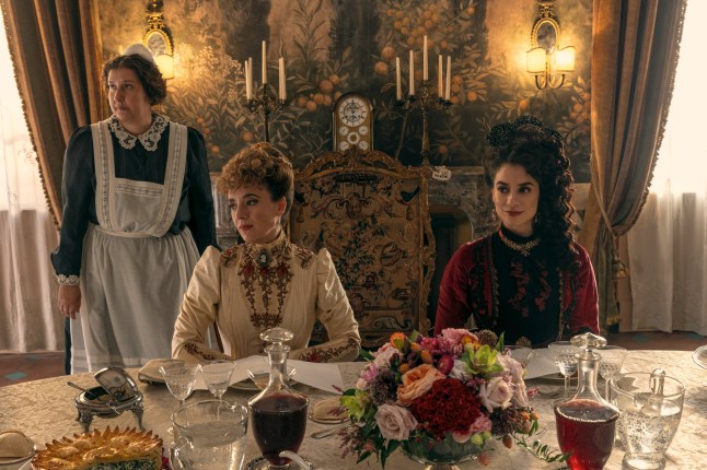 La Legge Di La Legge Di Lidia Po??t. (L to R) Alessia Spinelli as Albertinam, Sara Lazzaro as Teresa Barberis, Alejandra Meco as Consuelo Vega Del Carmen in episode 301 of La Legge Di La Legge Di Lidia Po??t. Cr. Lucia Iuorio/Netflix ?? 2026
