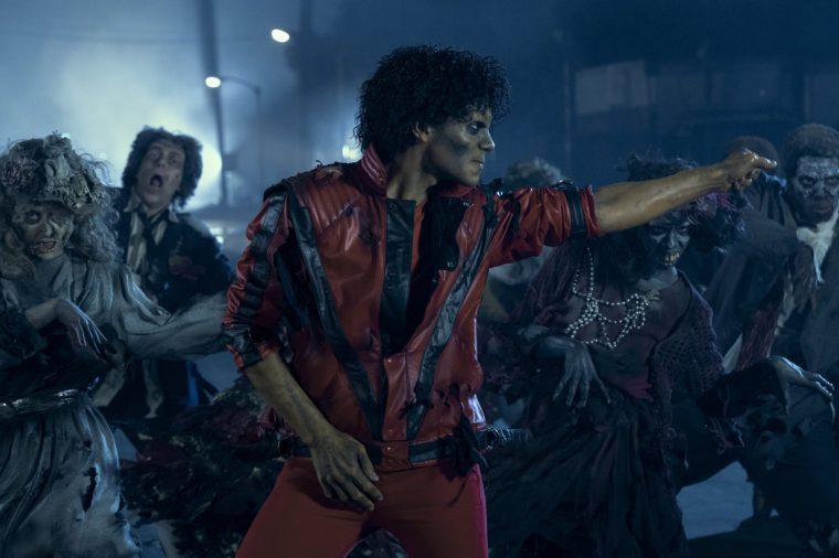 Undated film still from Michael. Pictured: Jaafar Jackson as Michael Jackson on the set of the thriller video. See PA Feature SHOWBIZ Film Reviews. WARNING: This picture must only be used to accompany PA Feature SHOWBIZ Film Reviews. PA Photo. Picture credit should read: Lionsgate/Glen Wilson. All Rights Reserved. NOTE TO EDITORS: This picture must only be used to accompany PA Feature SHOWBIZ Film Reviews.