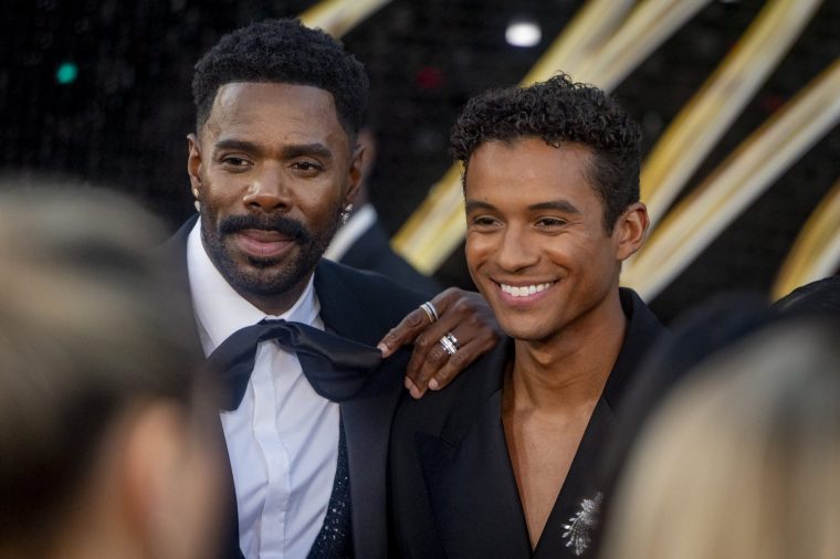 HOLLYWOOD, CALIFORNIA - APRIL 20: (L-R) Colman Domingo and Jaafar Jackson attend the premiere of Lionsgate's "Michael" at Dolby Theatre on April 20, 2026 in Hollywood, California. (Photo by Emma McIntyre/WireImage)