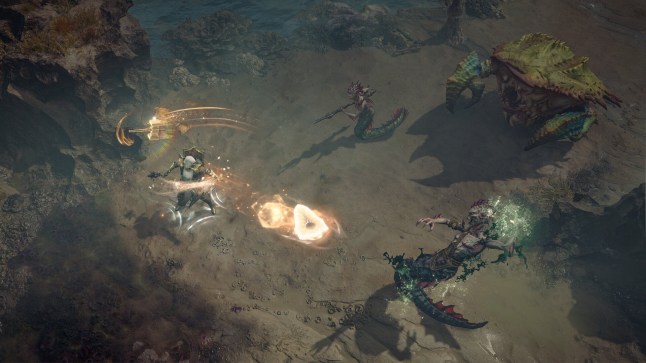 Diablo 4: Lord Of Hatred screenshot of a battle
