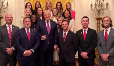 Trump did the most Trump thing posing for a photo with a women's tennis team | News US