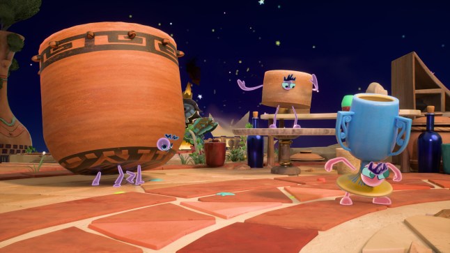 Kiln screenshot of pots battling