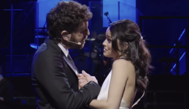 Ben Platt and Rachel Zegler perform in 'The Last Five Years' at the Hollywood Bowl