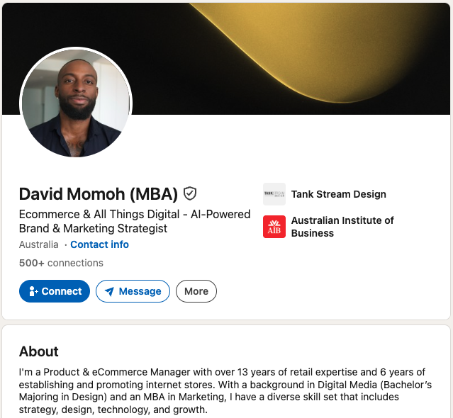 mafs australia david linkedin