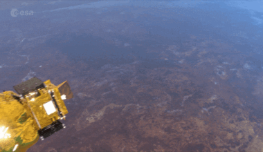 Smile delivered to space (artist impression, GIF)