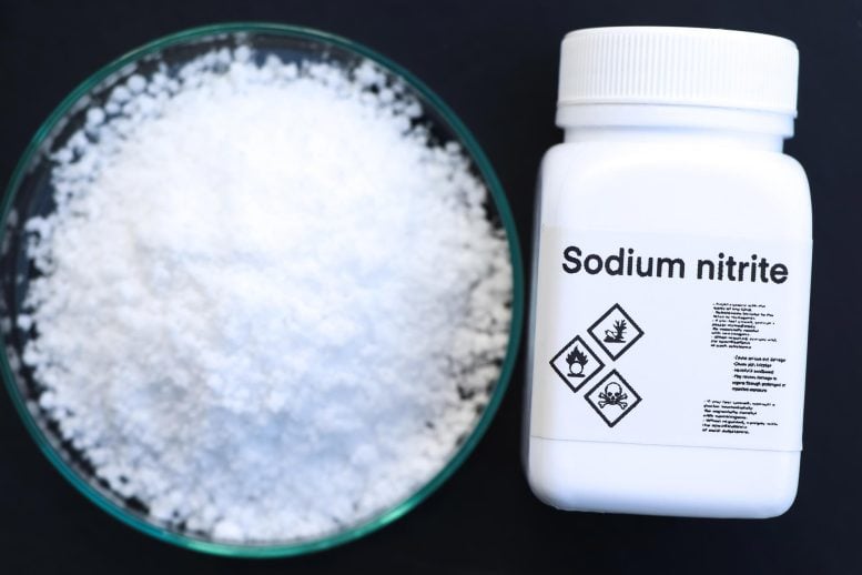 Sodium Nitrite Chemical Bottle