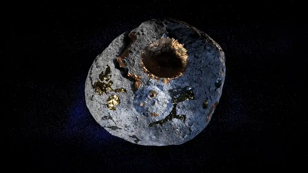 The,golden,asteroid,,16,psyche,is,a,large,m Type,asteroid,