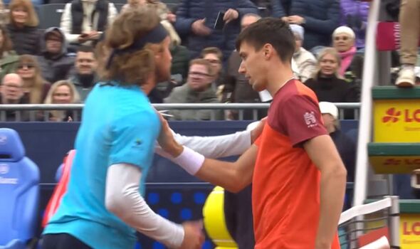 Stefanos Tsitsipas Fabian Marozsan Munich Open Stefanos Tsitsipas Fabian Marozsan Munich Open