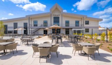 The outdoor relaxation terrace at David Lloyd Shrewsbury Club.  Photo: Matt Fisher / David Lloyd Leisure Group