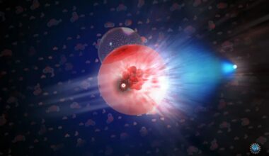 This illustration shows a neutrion interacting with ordinary matter and releasing a muon. The muon moves very rapidly, leaving the telltale blue glow of Cherenkov radiation. The most energetic neutrino ever observed was detected by the muon it created. It's energy was so great that researchers think it may have been an elusive cosmogenic neutron. Image Credit: Nicolle R. Fuller/NSF/IceCube