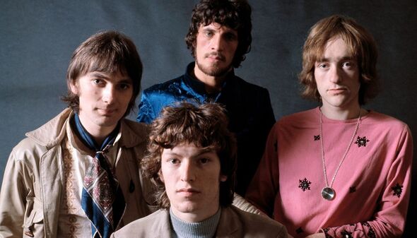 Traffic - Chris Wood, Steve Winwood, Jim Capaldi, Dave Mason in a publicity image