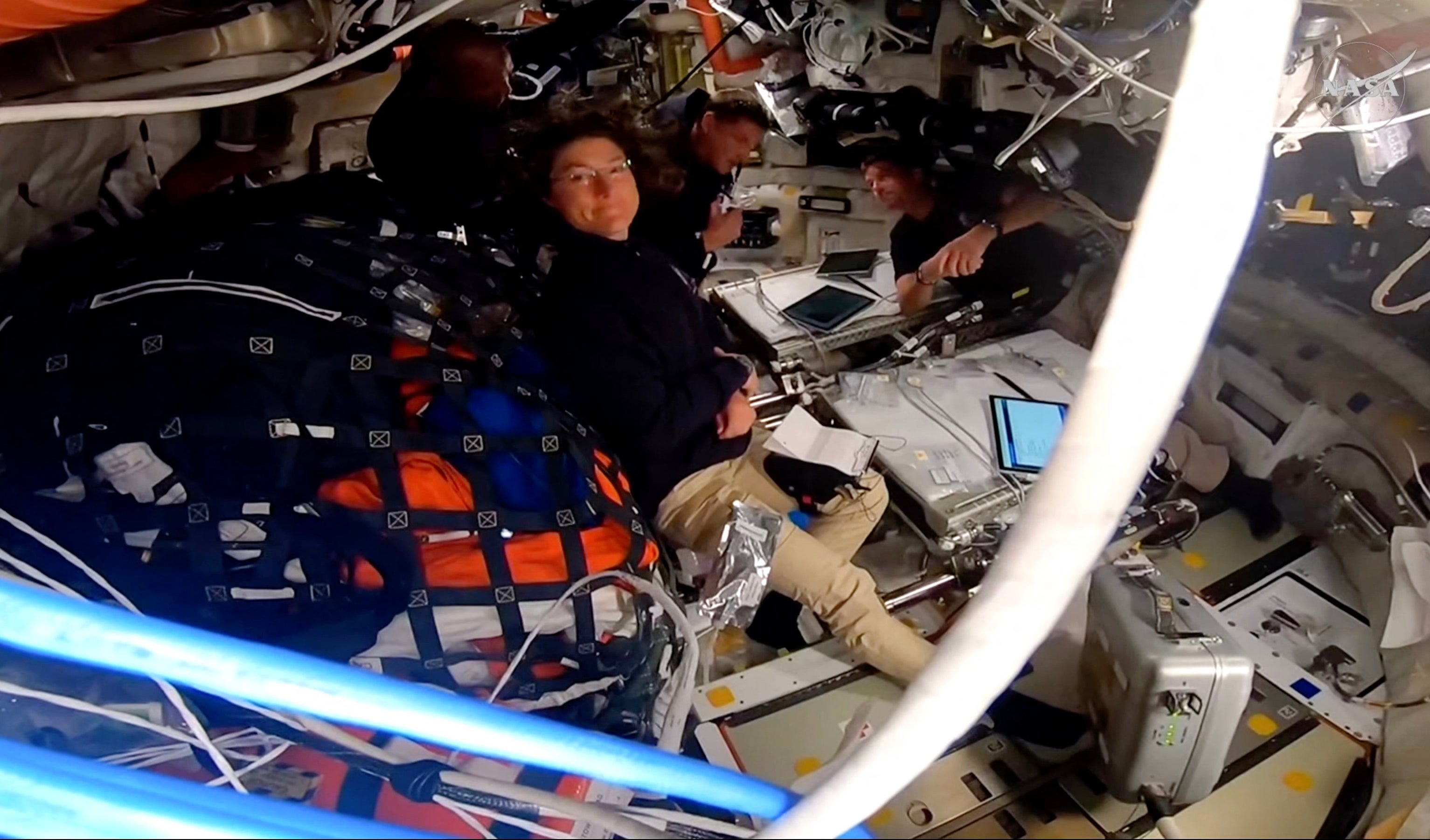 The Artemis II astronauts work hard on their Orion crew capsule