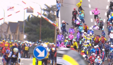 Tadej Pogačar could face driving ban for running red light at railway crossing during Tour of Flanders, as train operator criticises riders setting "bad example" - Cycling News | Bike Reviews