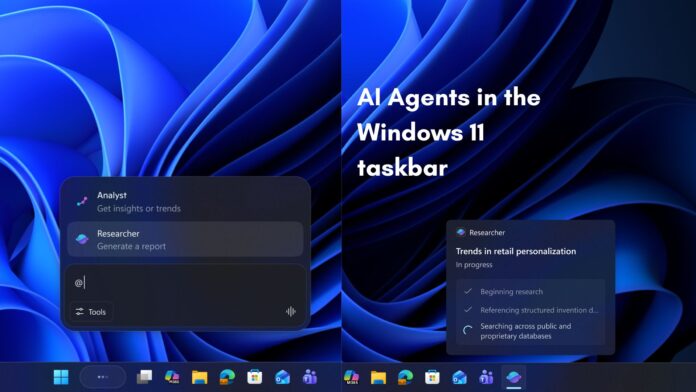 Windows 11 taskbar agents