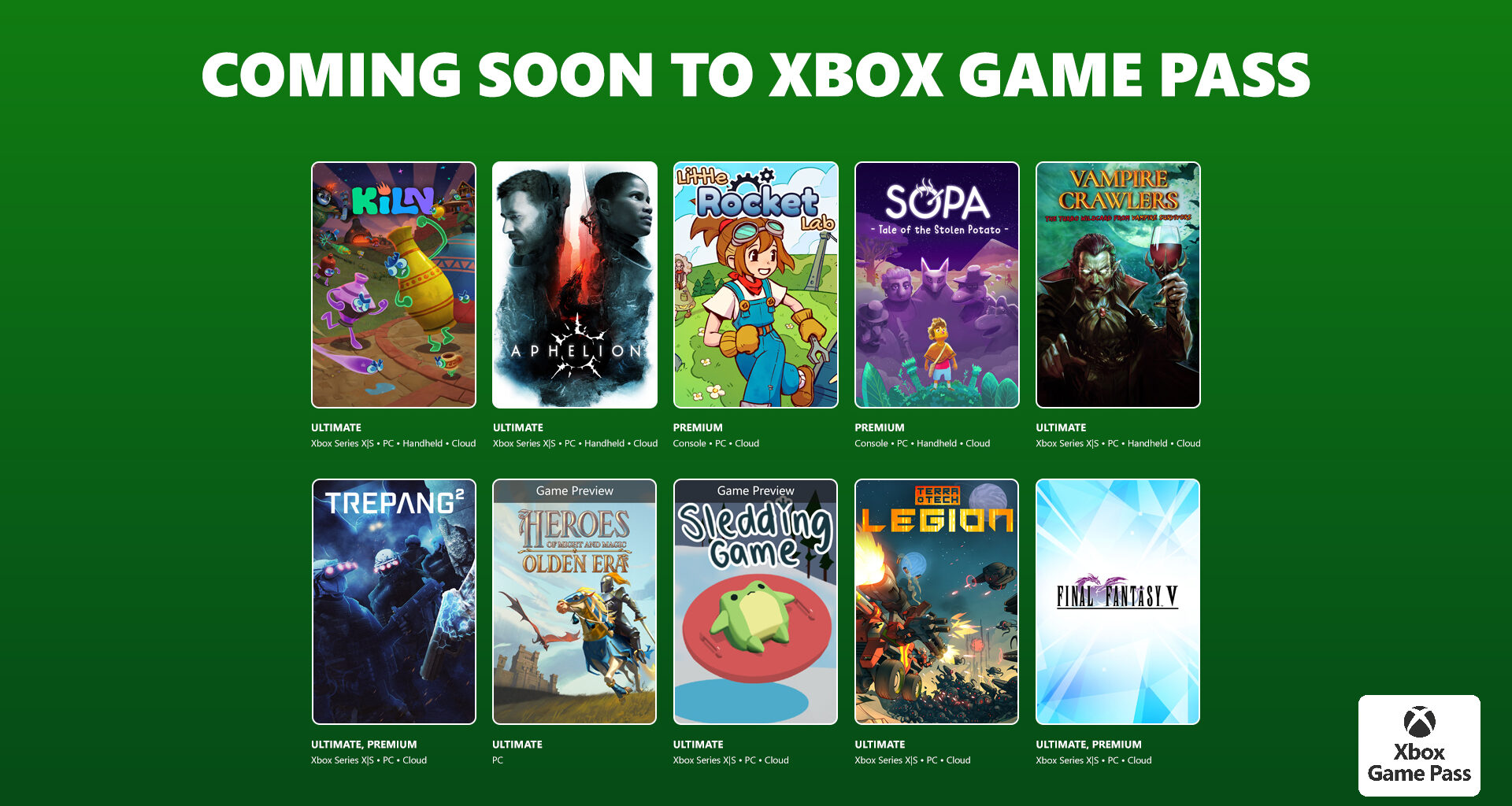 Coming to Xbox Game Pass: Kiln, Aphelion, Final Fantasy V, and More