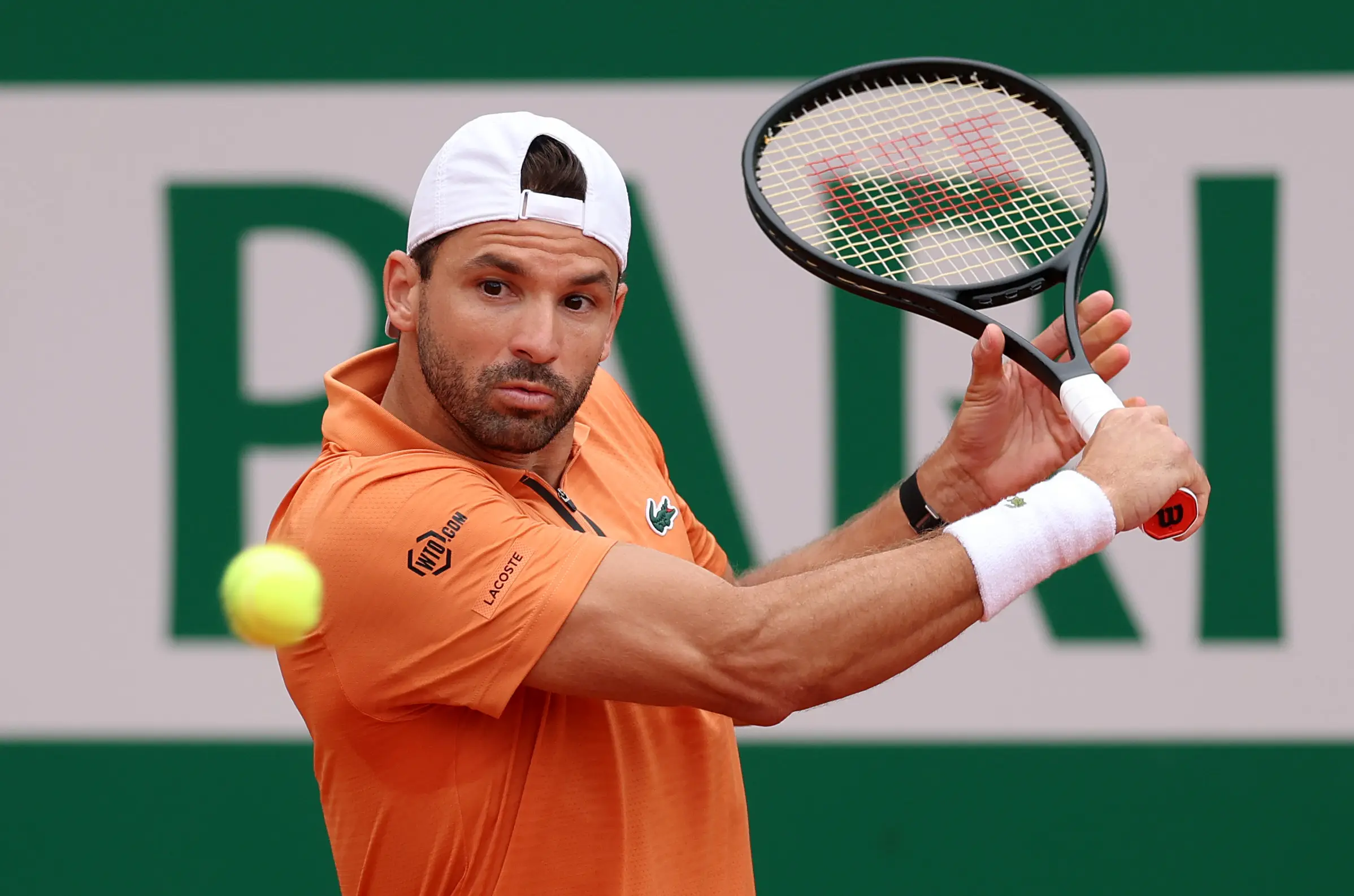 Grigor Dimitrov of Bulgaria in action against Tomas Martin Etcheverry of Argentina (Getty Images)