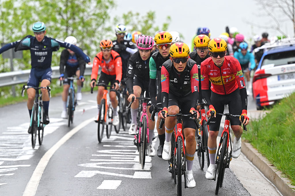 Torstein Traeen of Norway and Team Uno-X Mobility leads the peloton