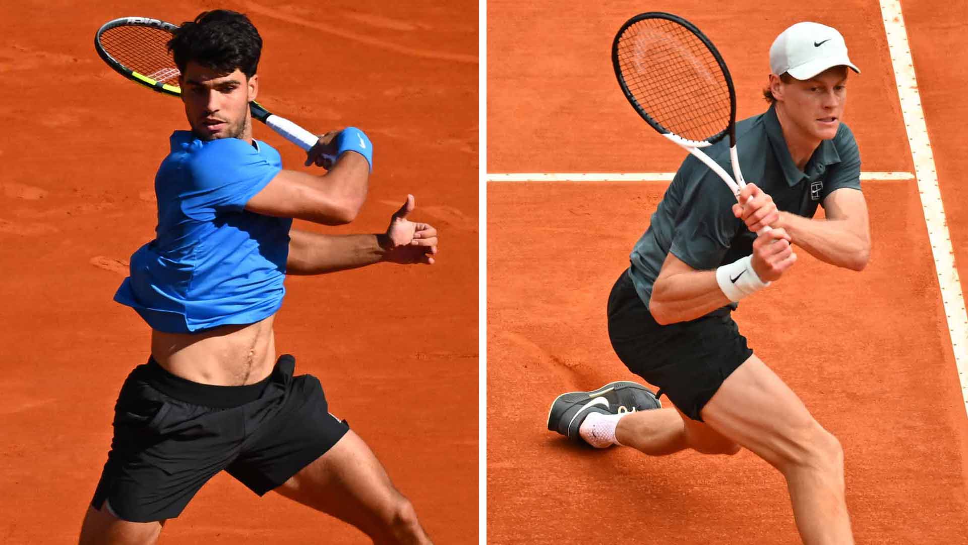 Carlos Alcaraz and Jannik Sinner will meet Sunday for the Monte-Carlo title.