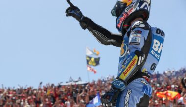 Alex Marquez ends Aprilia’s winning streak, Marc Marquez crashes