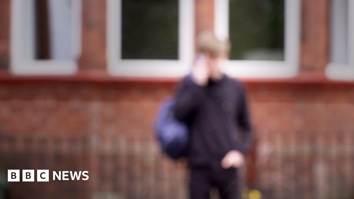 A blurred picture of a teenage boy in a school uniform. Specific details are difficult to make out.