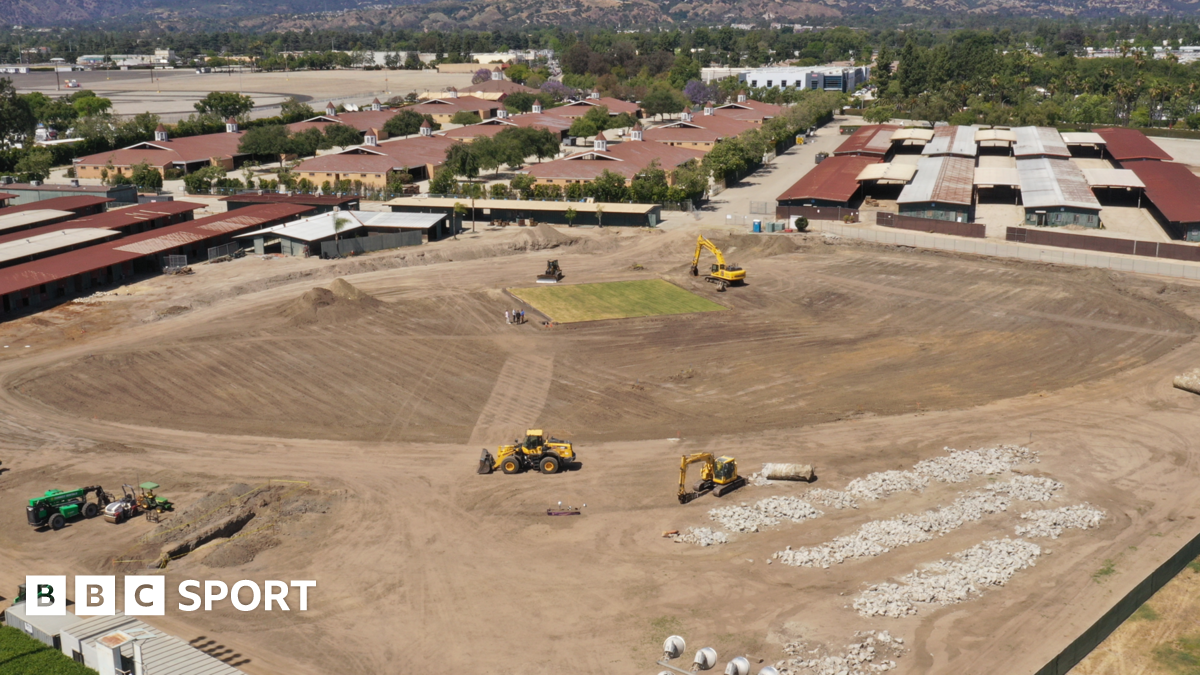 Construction begins on the square and outfield at the LA 2028 cricket venue in Pomona
