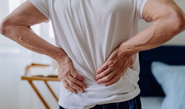 A person with back pain