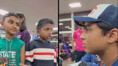Selfie tax? Vaibhav Sooryavanshi's 'paisa laaya' airport prank leaves kids confused - Watch
