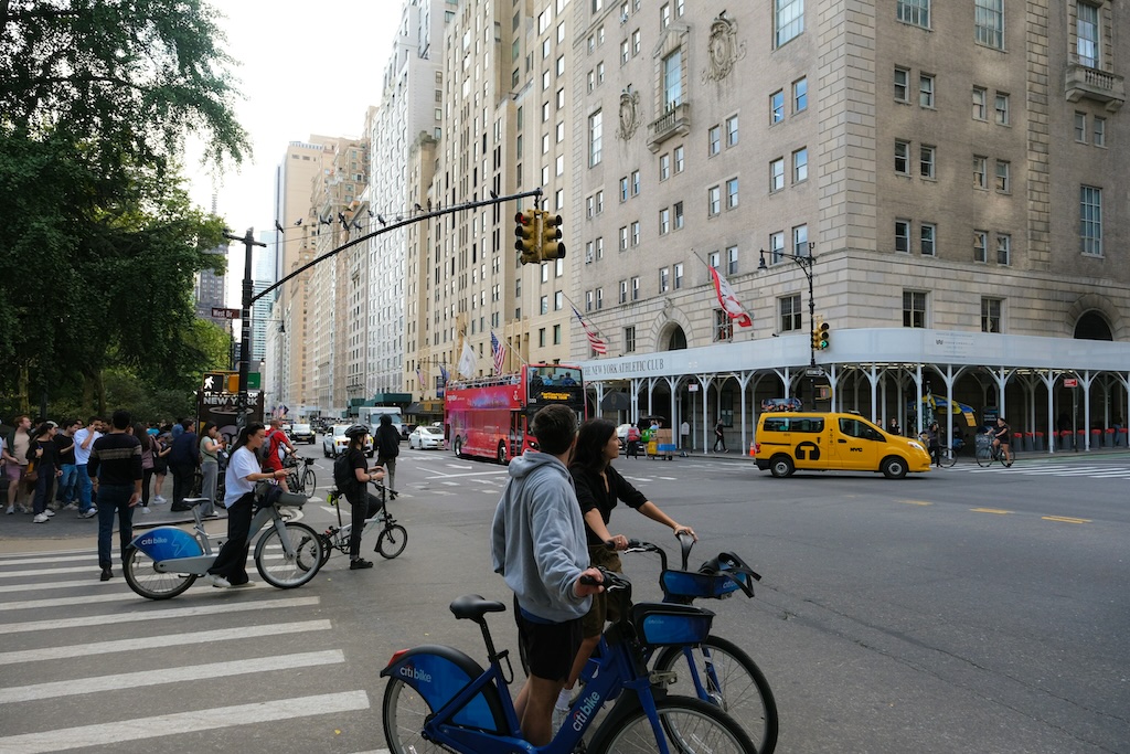 Bicycle commuters in New York City