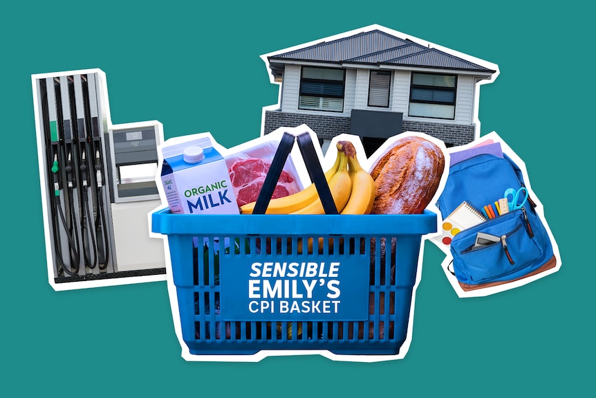 GRAPHIC Basket of goods on green