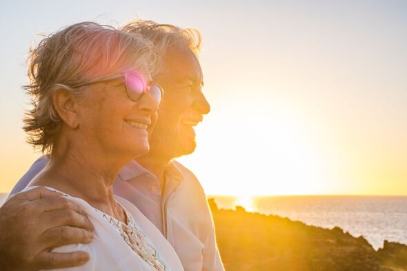 Two cute seniors together enjoying summer Two cute seniors together enjoying summer